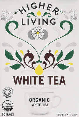 Higher Living Organic White Tea 20 Bags x 4