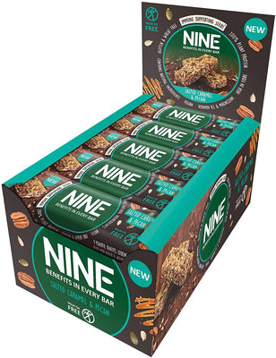 NINE Salted Caramel & Pecan Seed Bar 40g x 20