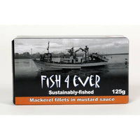 Fish 4 Ever Mackerel Fillets in Mustard Sauce 125g