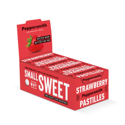 Peppersmith Strawberry Xylitol Pastilles 15g x 12