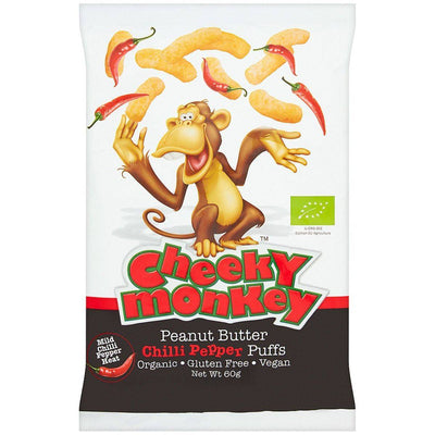 Cheeky Monkey Organic Peanut Butter Puffs 60g x 12