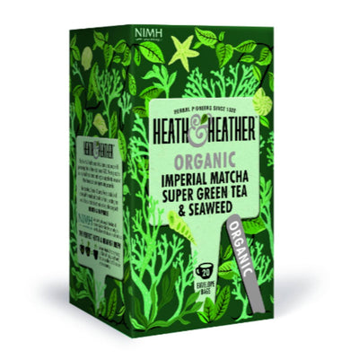 Heath & Heather Organic Super Green Tea Matcha Seaweed 20 Bags