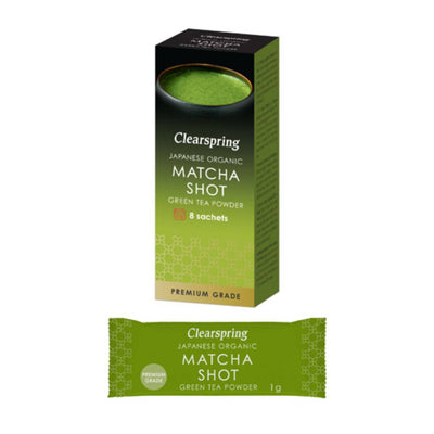 Clearspring Organic Matcha Shot Green Tea Powder Sachet (1gx8)