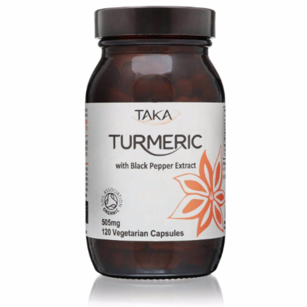 Taka Turmeric Organic & Black Pepper Extract Capsules 120s