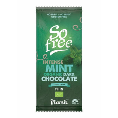 Plamil - So Free Organic Intense Mint 60% Cocoa Thin 80g x 12
