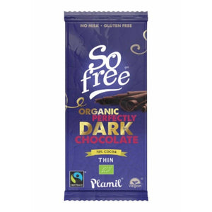 Plamil - So Free Organic FT Perfectly Dark 72% Cocoa Thin 80g x 12