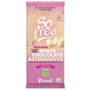 Plamil - So Free Organic White Chocolate Alt Thin 70g x 12