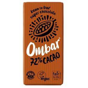 Ombar Dark 72% Raw Cacao Bar 70g x 10