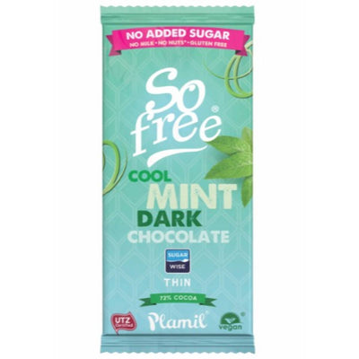 Plamil - So Free NAS Cool Mint Dark Chocolate Thin 80g x 12