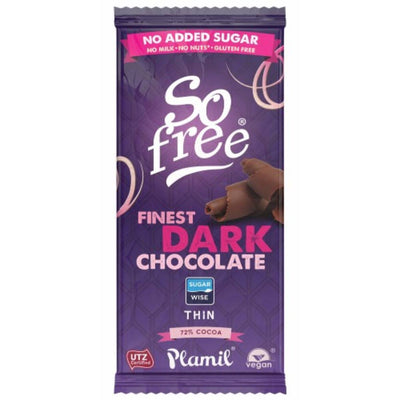 Plamil - So Free NAS Finest Dark Chocolate Thin 80g x 12