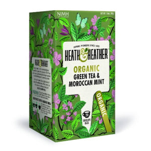 Heath & Heather Organic Green Tea Moroccan Mint 20 Bags