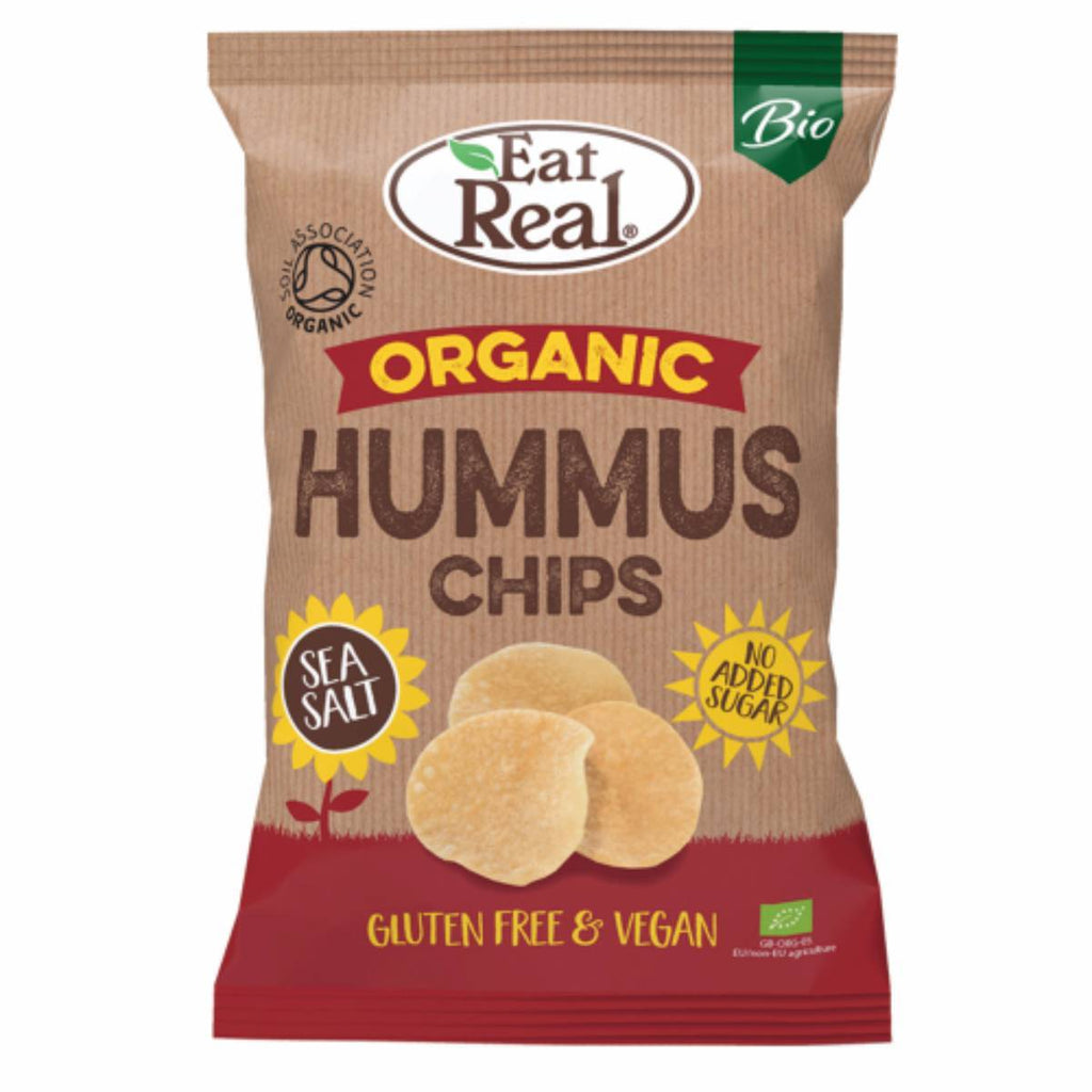 Eat Real Hummus Sea Salt Chips - Organic 100g x 10