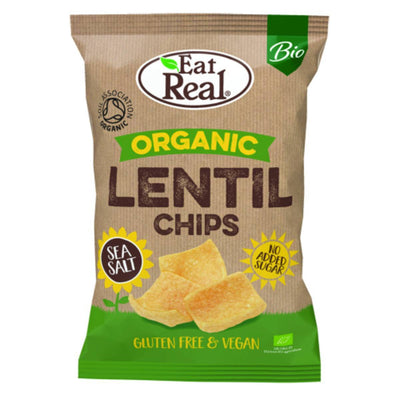 Eat Real Lentil Sea Salt Chips - Organic 100g x 10