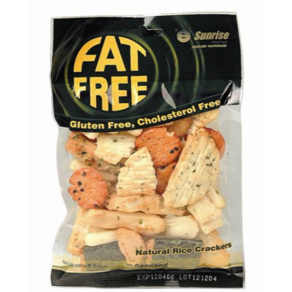 Sunrise Gluten Free Rice Crackers - Seaweed 100g x 12