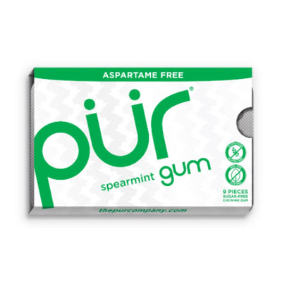 Pur Spearmint Gum - Blister 9 Piece x 12