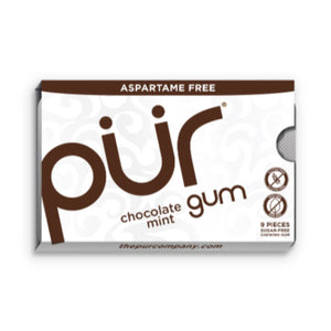 Pur Chocolate Mint Gum - Blister 9 Piece x 12