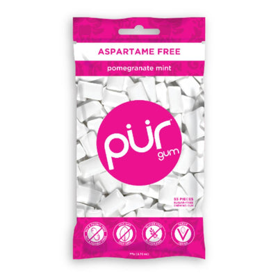 Pur Pomegranate Mint Gum - Bag 55 Piece x 12
