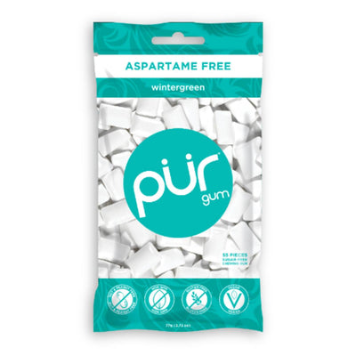 Pur Wintergreen Gum - Bag 55 Piece x 12