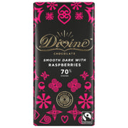 Divine 70% Dark Chocolate - Raspberry 90g x 15