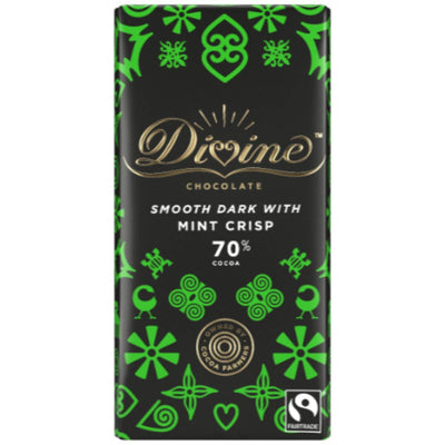 Divine 70% Dark Chocolate - Mint 90g x 15