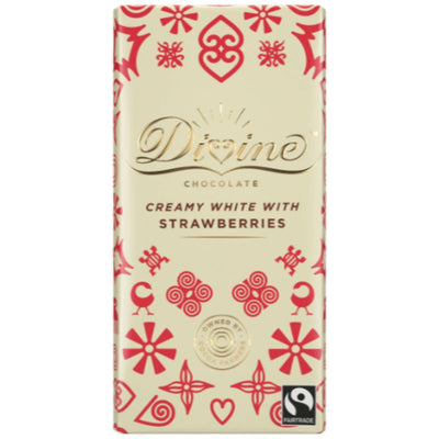 Divine White Chocolate - Strawberry 90g x 15