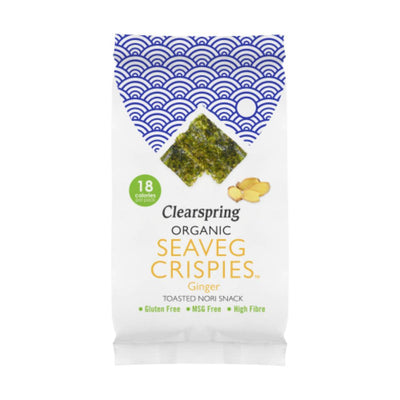 Clearspring Organic Seaveg Crispies - Ginger 4g x 16