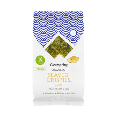 Clearspring Organic Seaveg Crispies Multipack - Ginger (4gx3)