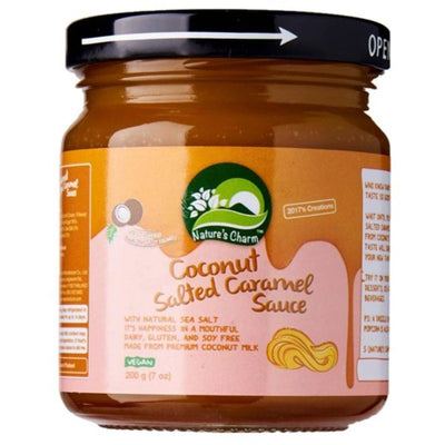 Natures Charm Coconut Salted Caramel Sauce 200g