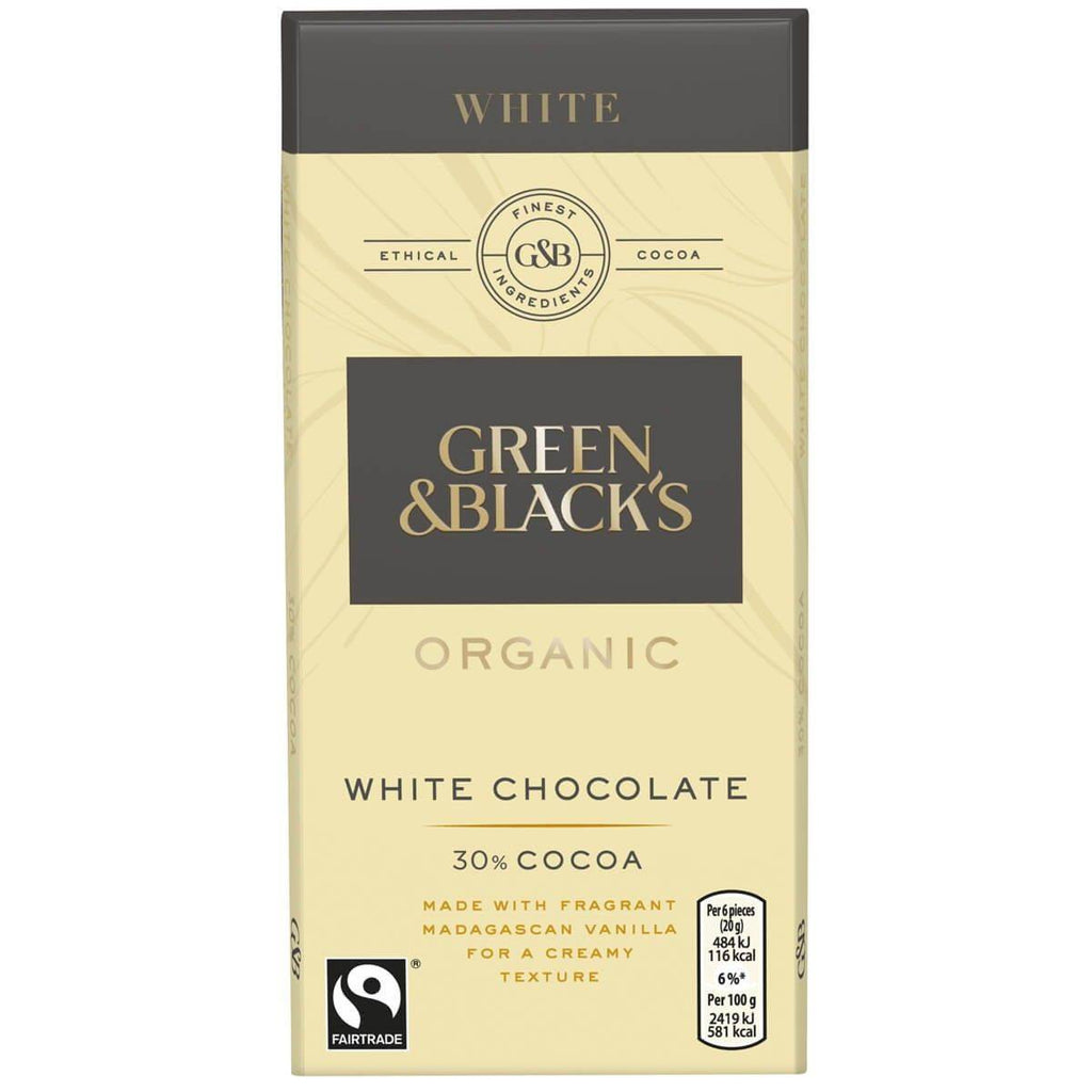 Green & Blacks White Chocolate Bar 90g x 15