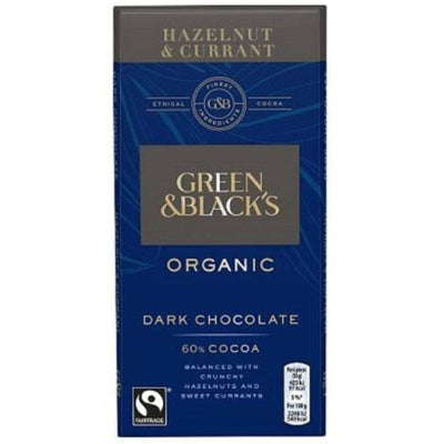 Green & Blacks Milk Chocolate Bar - Hazelnut Currant 90g x 15