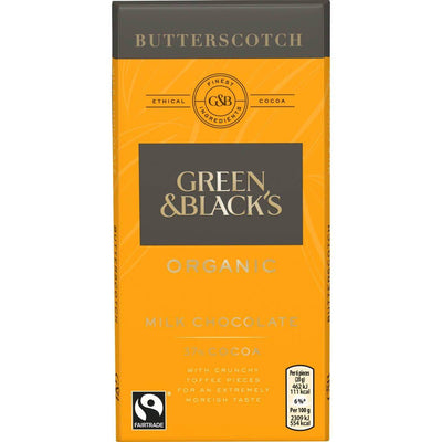 Green & Blacks Milk Chocolate Bar - Butterscotch 90g x 15