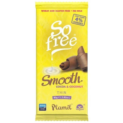 Plamil So Free Smooth Milky 4% Sugars Bar 80g x 12