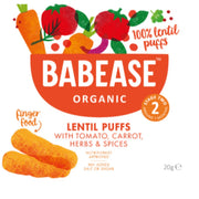 Babease Organic Lentil Puffs - Tomato Carrot Herbs & Spices 20g x 5