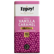 Enjoy Raw Choc Vanilla Caramel Filled Chocolate Bar 70g x 12