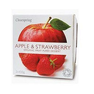 Clearspring - Apple & Strawberry Fruit Puree 100g x 2