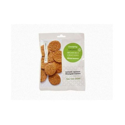 Clearspring - Brown Rice Crackers - Whole Sesame 40g