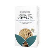 Clearspring  Sea Vegetable & Black Pepper Oatcakes - Organic - Clearspring  Sea Vegetable & Black Pepper Oatcakes - Organic 200g