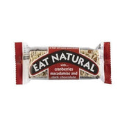 Eat Natural - Dark Chocolate Coated Cranberry Macadamia Bar 45g x 12