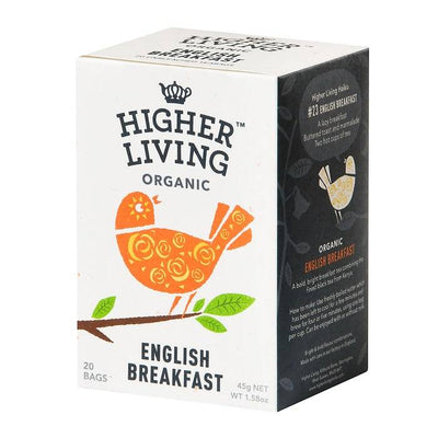 Higher Living Organic English Breakfast 20 Bags x 4