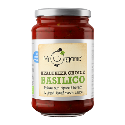 Mr Organic Basilico Pasta Sauce 350g x 6
