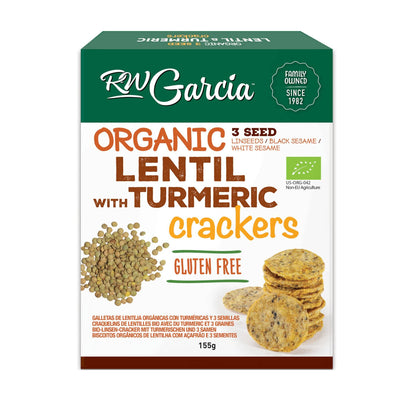 Rw Garcia Organic Lentil & Turmeric Crackers 155g