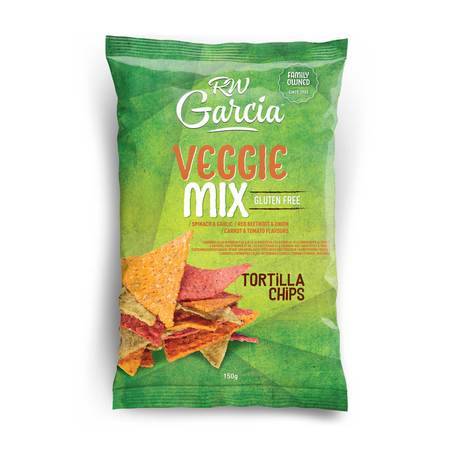 Rw Garcia Veggie Mix Tortilla Chips 150g x 12