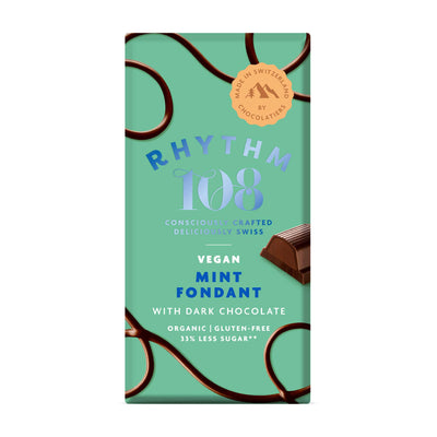 Rhythm 108 Dark Mint Swiss Chocolate Tablet 100g x 9