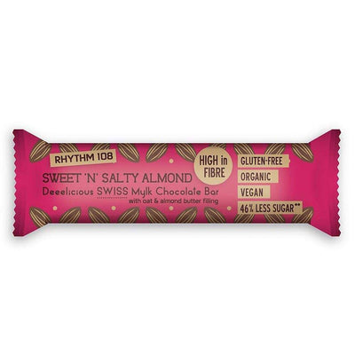 Rhythm 108 Swiss Choc Bar - Sweet & Salty Almond Multipack (33gx3)