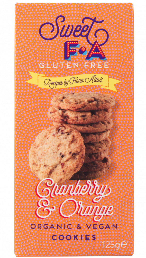 Sweet FA Gluten Free Cranberry & Orange Cookie 125g