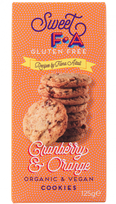 Sweet FA Gluten Free Cranberry & Orange Cookie 125g