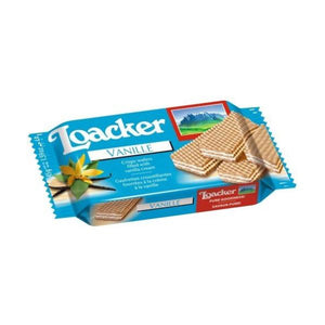 Loacker - Vanilla Quadratini Wafer Biscuits 125g x 12