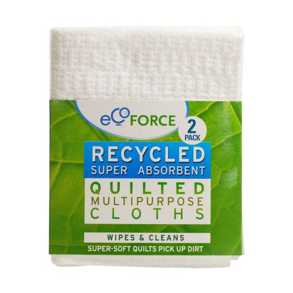 Ecoforce - Recycled Multi Purpose Quilted Cloths 2pk