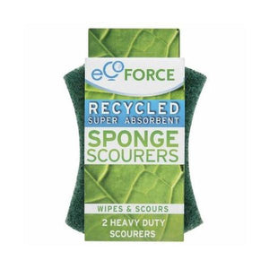 Ecoforce - Recycled Heavy Duty Sponge Scourers 2pk
