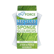 Ecoforce - Recycled Non Scratch Sponge Scourers 2pk
